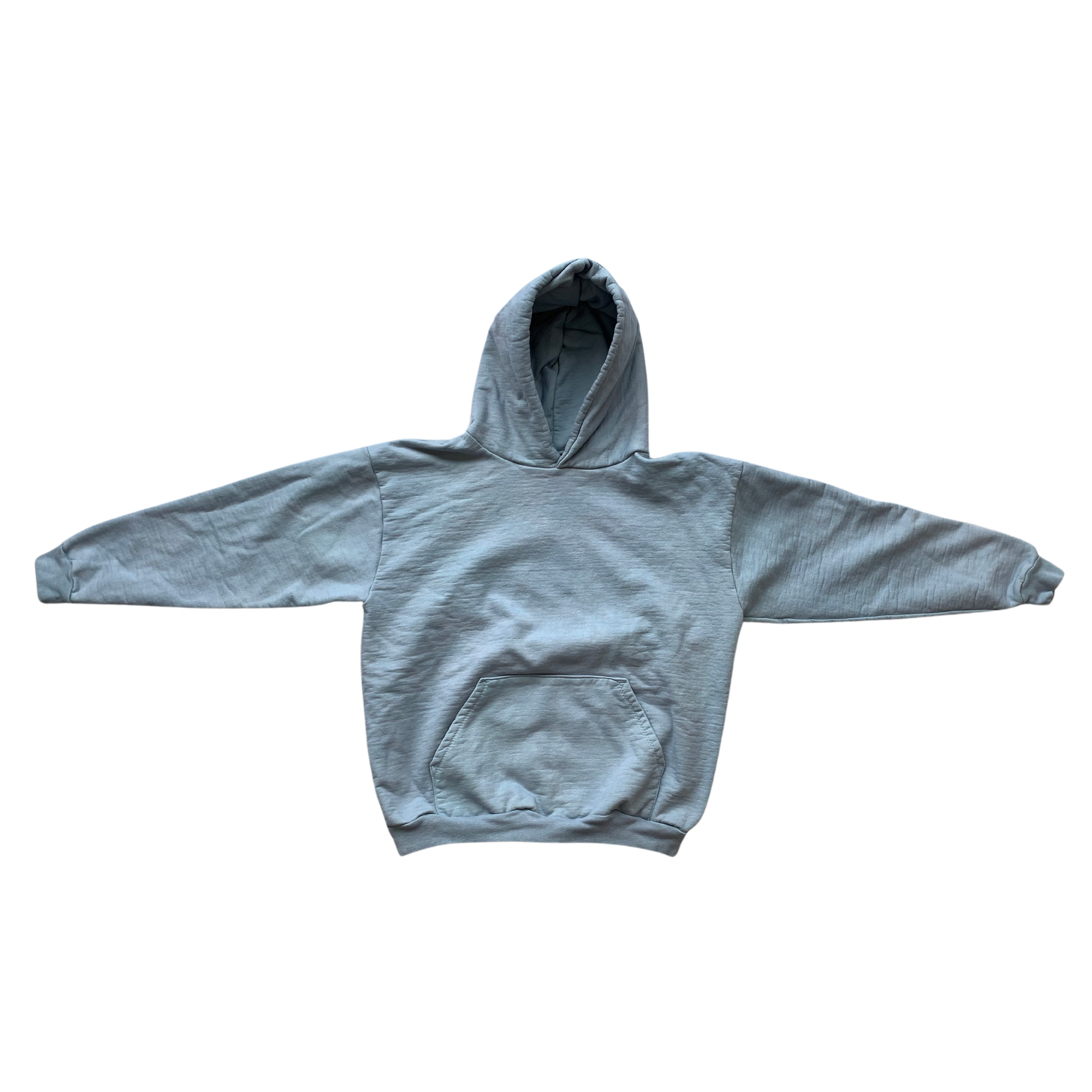 heavy fleece hoodie - organic usa cotton - garment dyed - XL