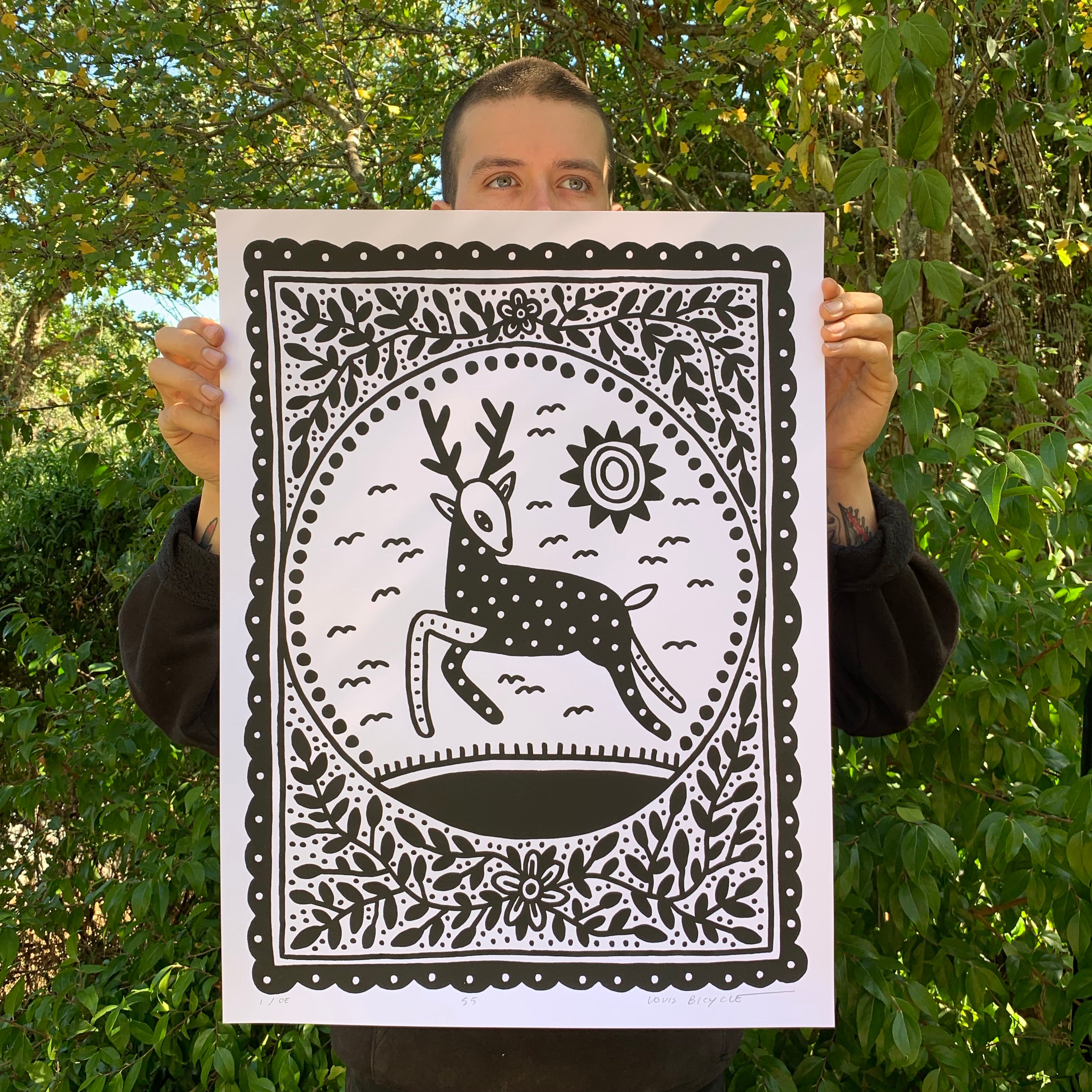 Screen Printed Poster / 18in x 24in / S5 – louis bicycle