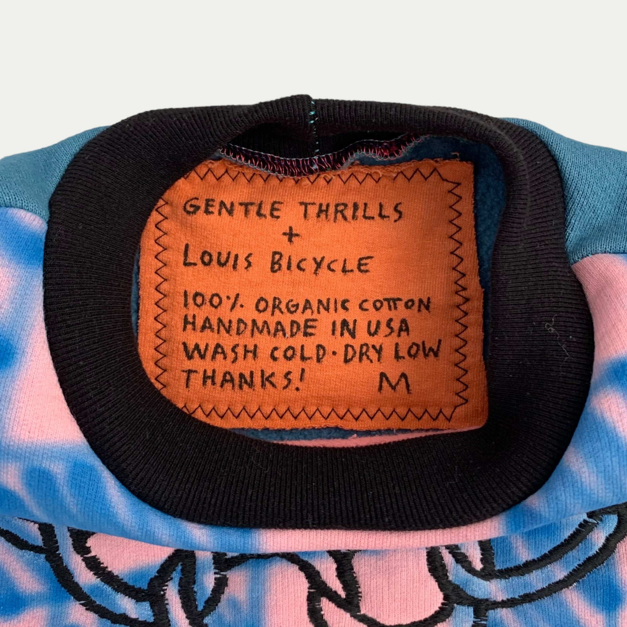gentle thrills collab - organic cotton heavy crewneck sweatshirt - M
