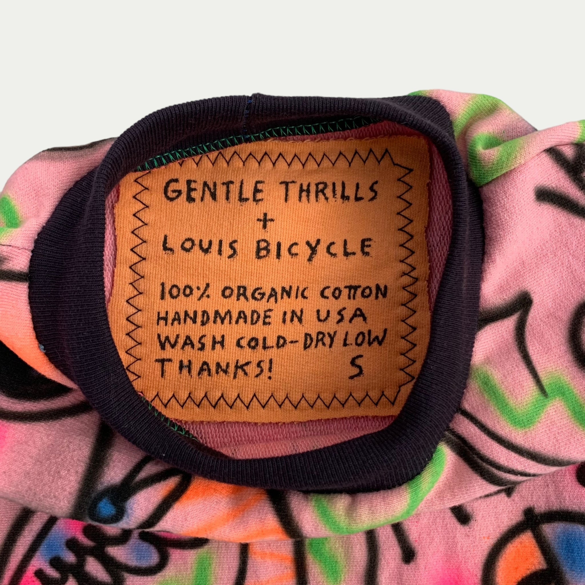 gentle thrills collab - organic cotton french terry heavy tee - S short