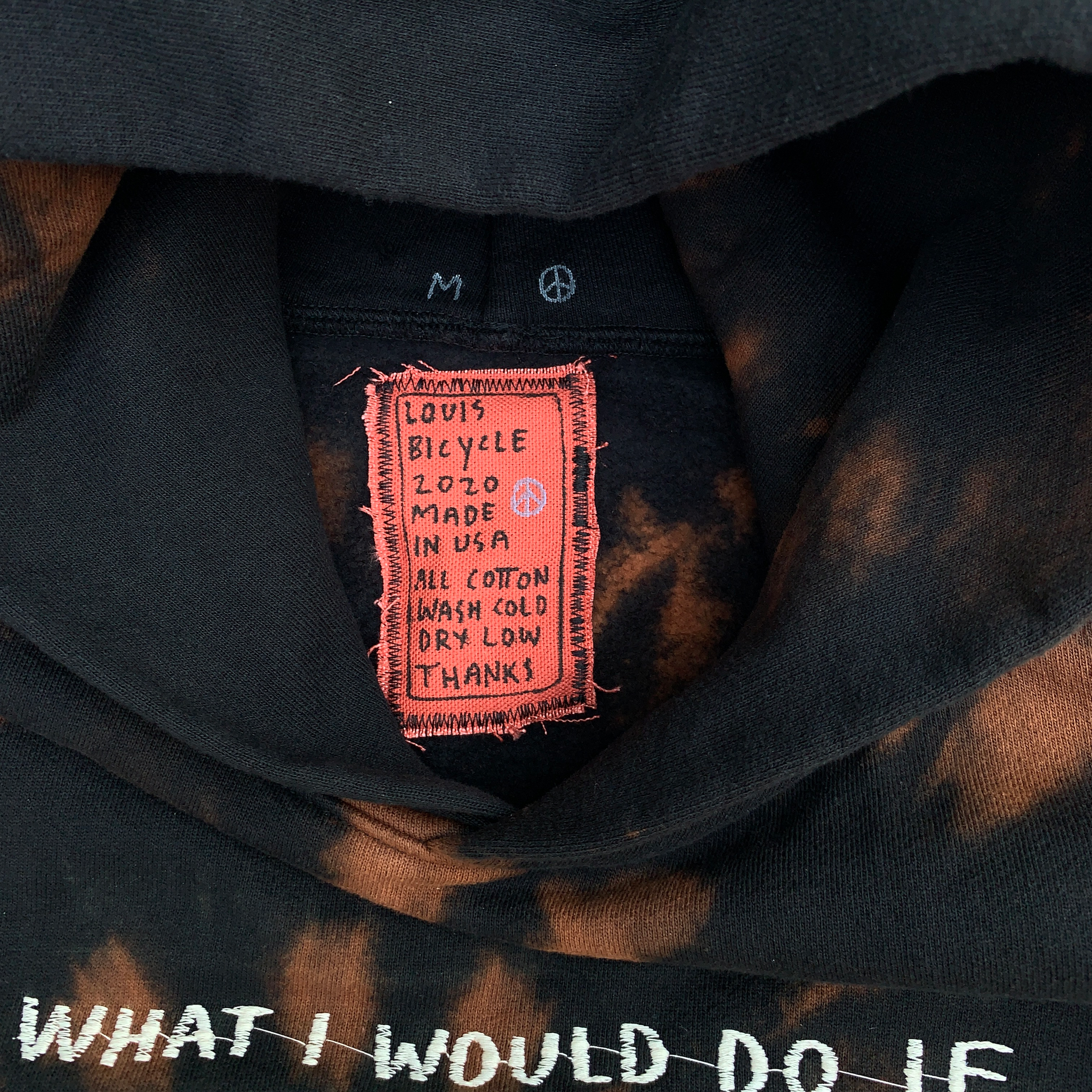 Embroidered and Dyed Hoodie - Medium