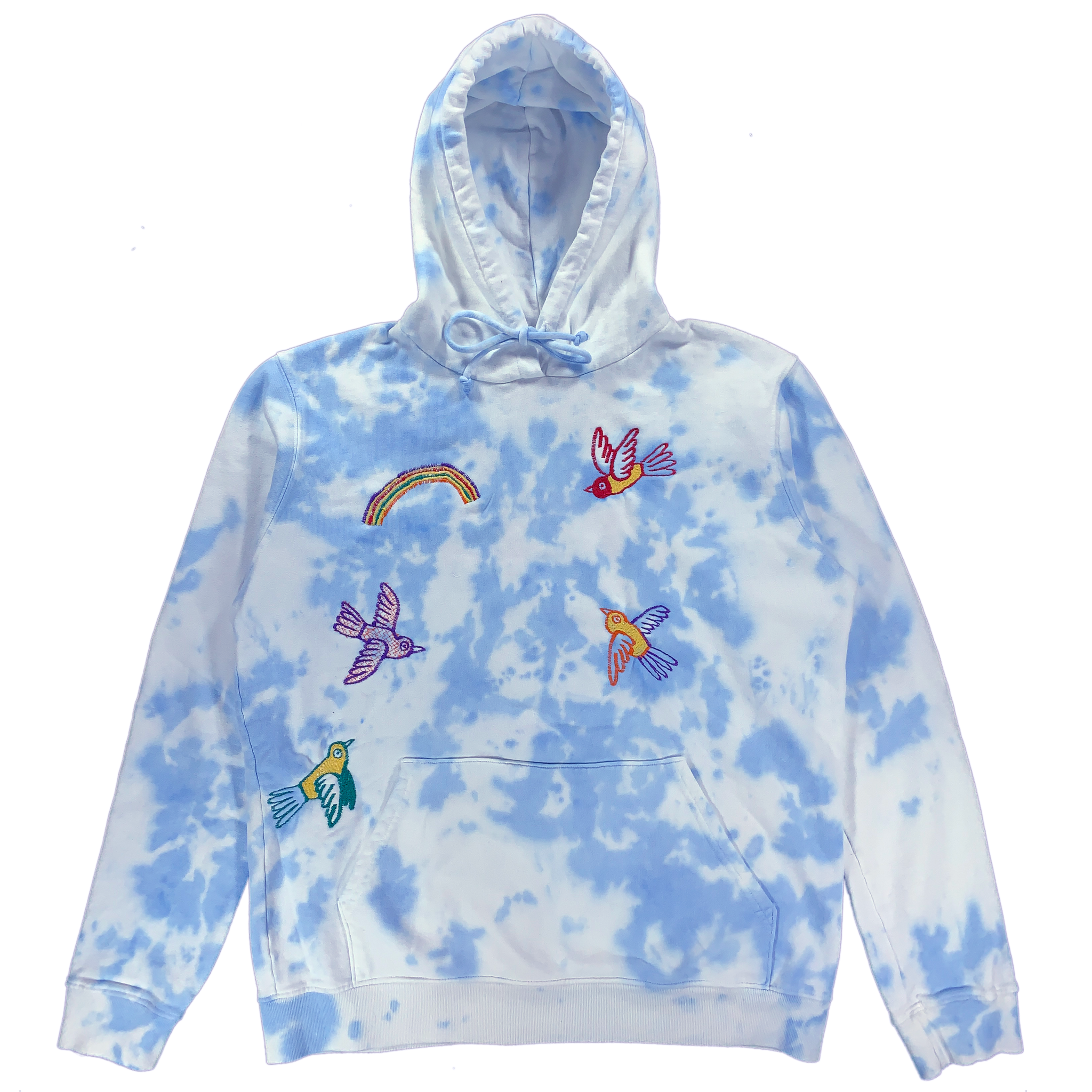 Embroidered and Dyed Hoodie - Medium