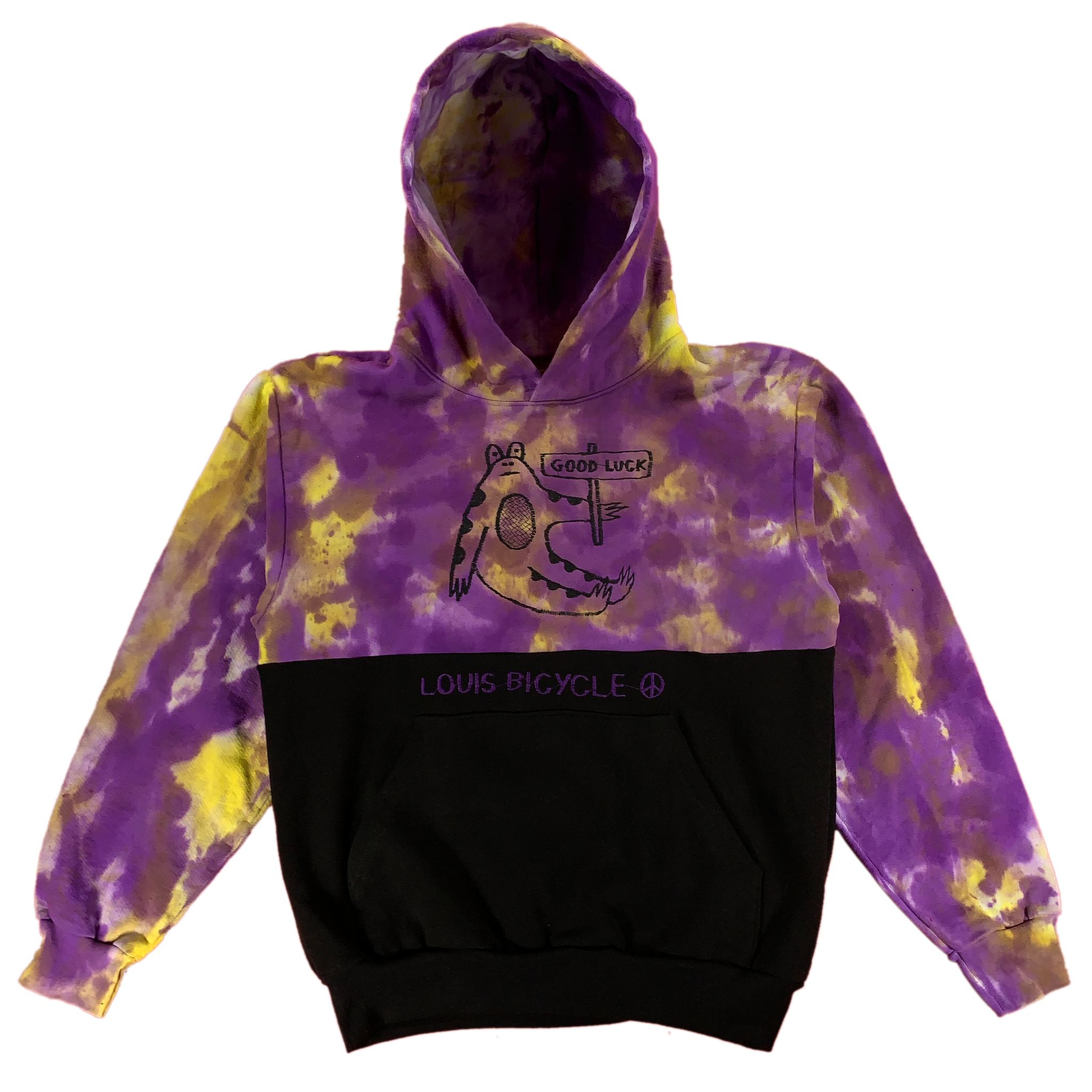 Embroidered and Dyed Hoodie - Small