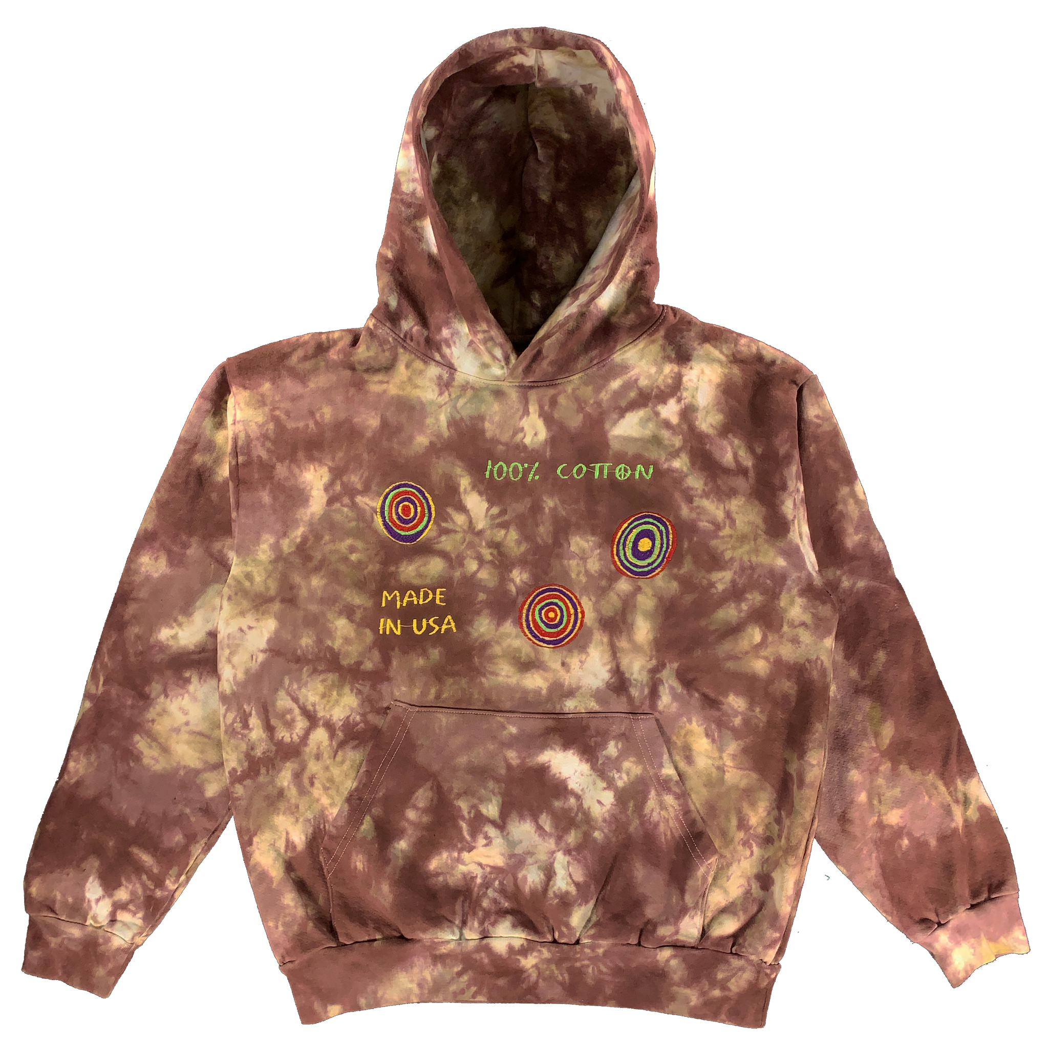 Embroidered and Dyed Hoodie - Large