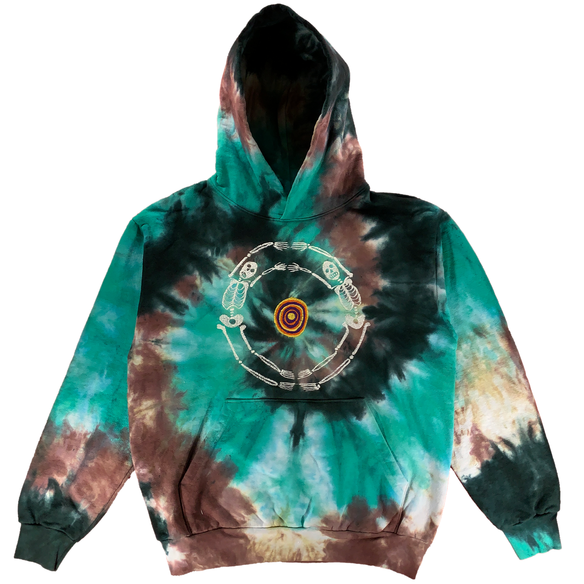Hand Dyed and Embroidered Hoodie - Medium