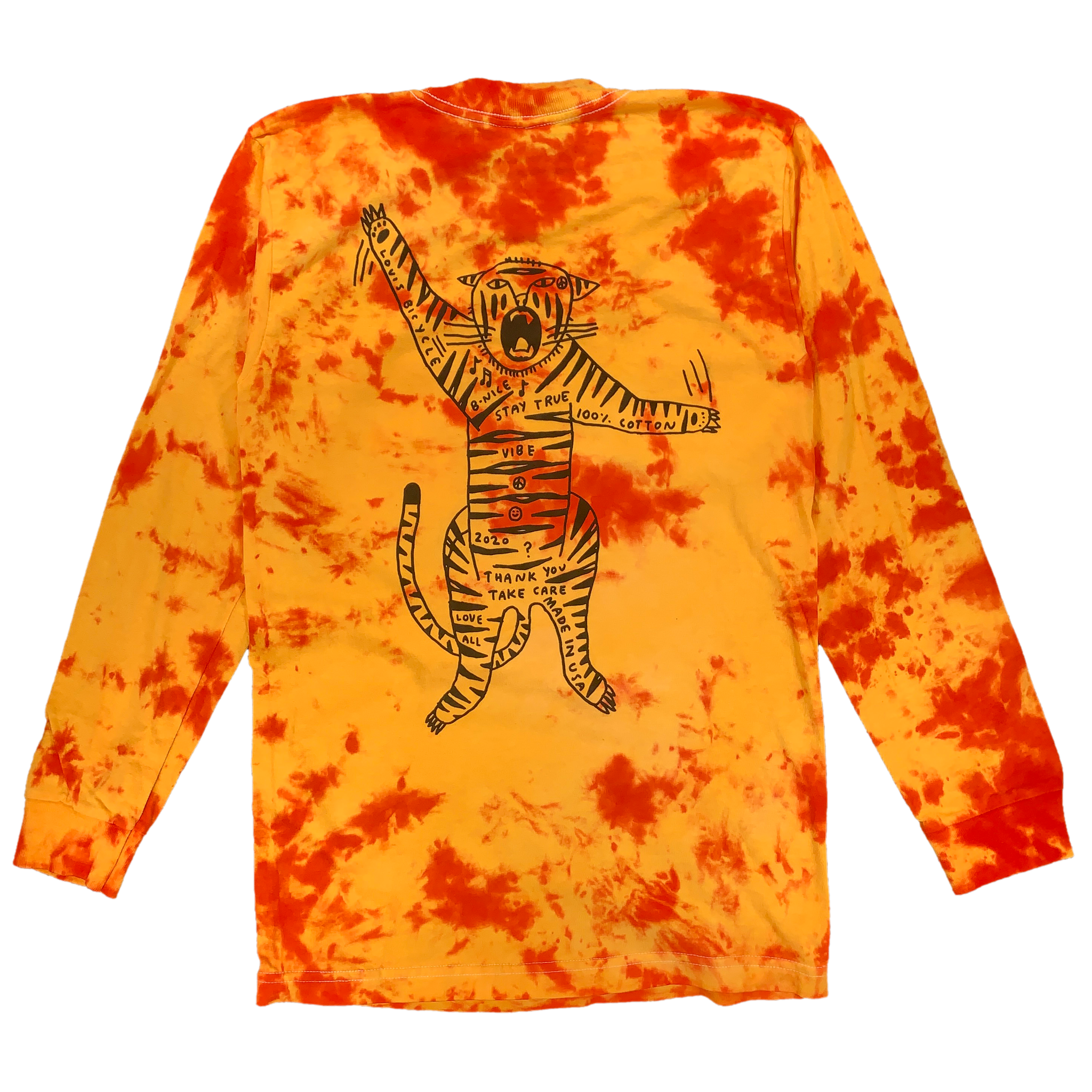 Hand dyed and screen printed long sleeve pocket tee - <strike>S</strike> <strike>M</strike> <strike>L</strike> <strike>XL</strike> <strike>2XL</strike>