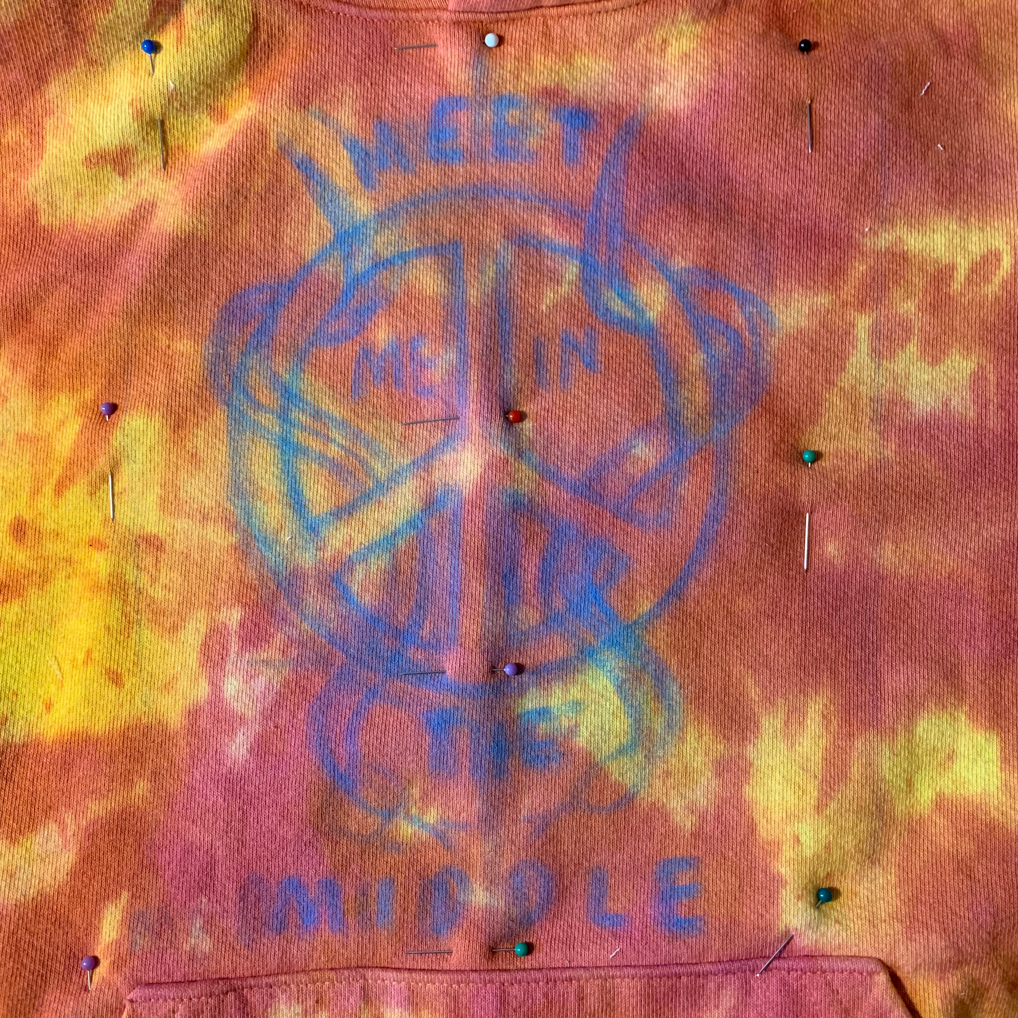Embroidered and Dyed Hoodie - XS
