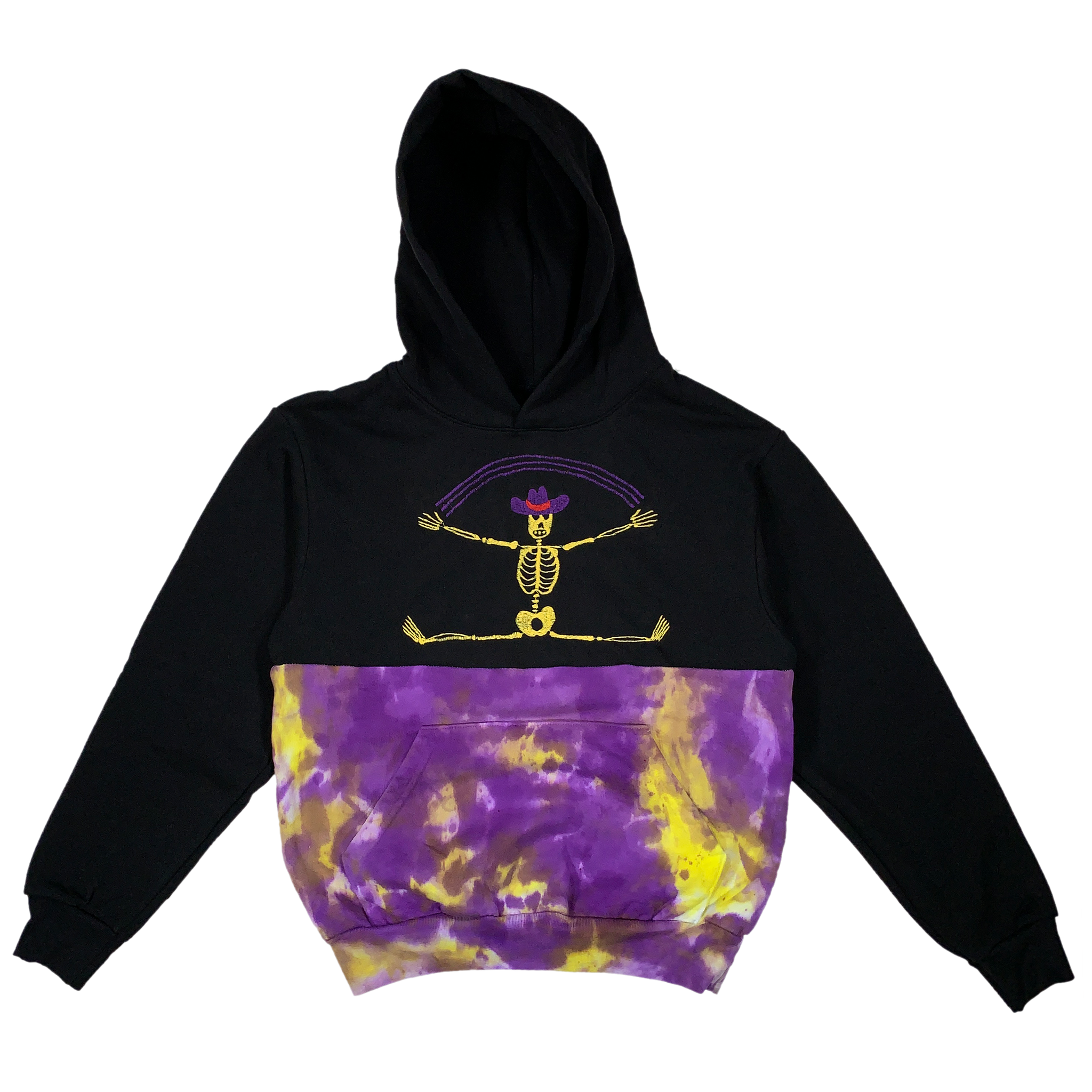 Embroidered and Dyed Hoodie - S