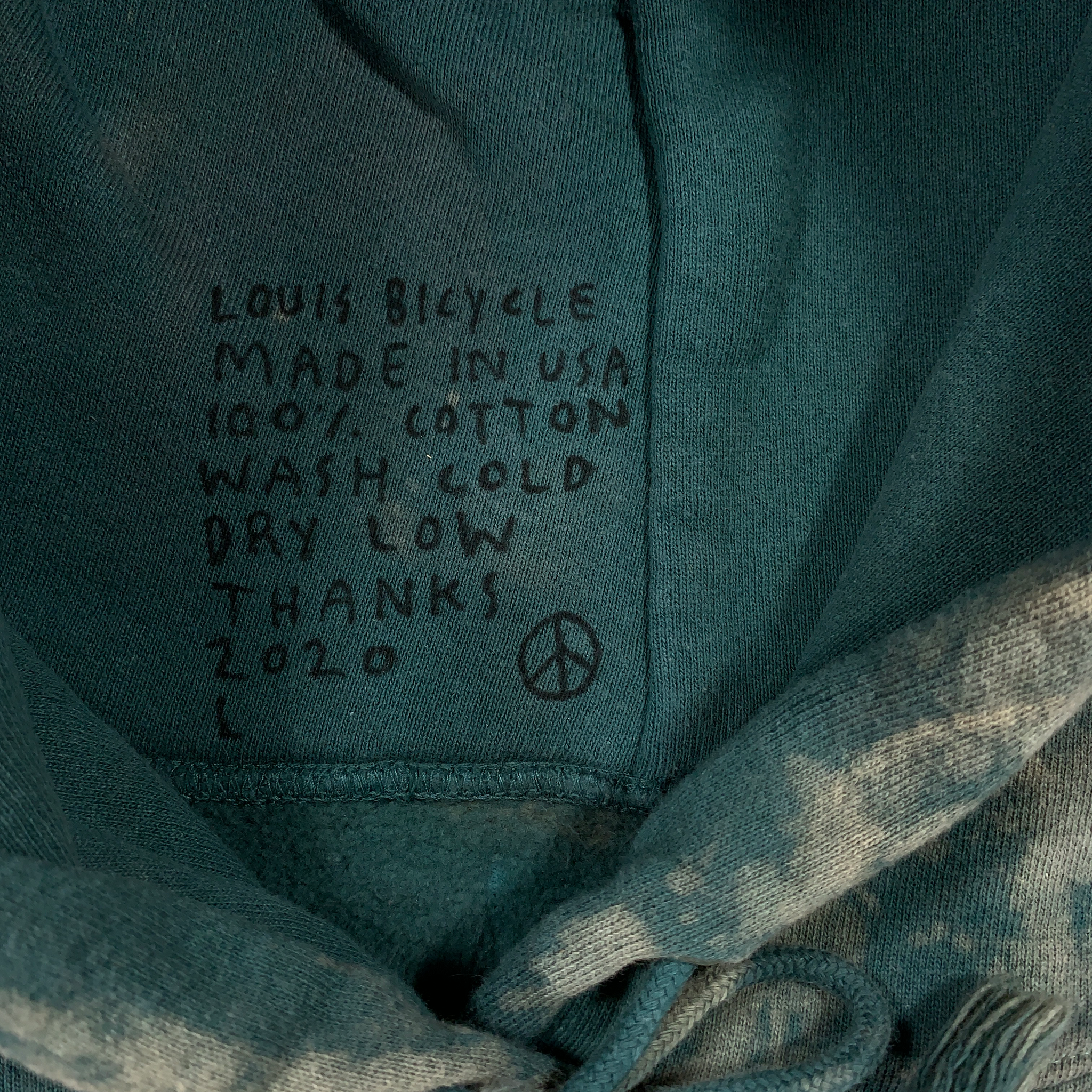 Embroidered and Dyed Hoodie - L