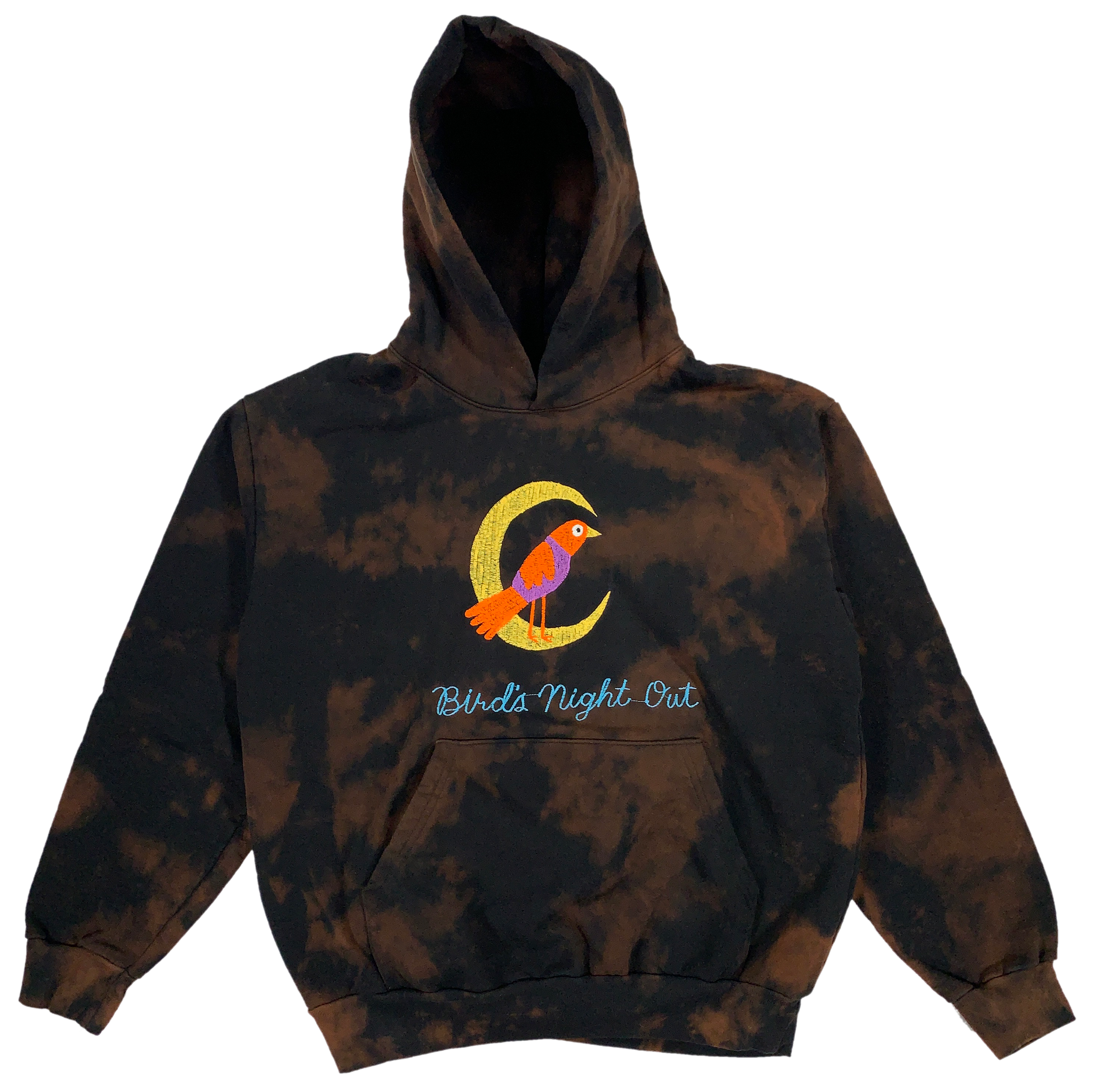 Embroidered and Dyed Hoodie - L