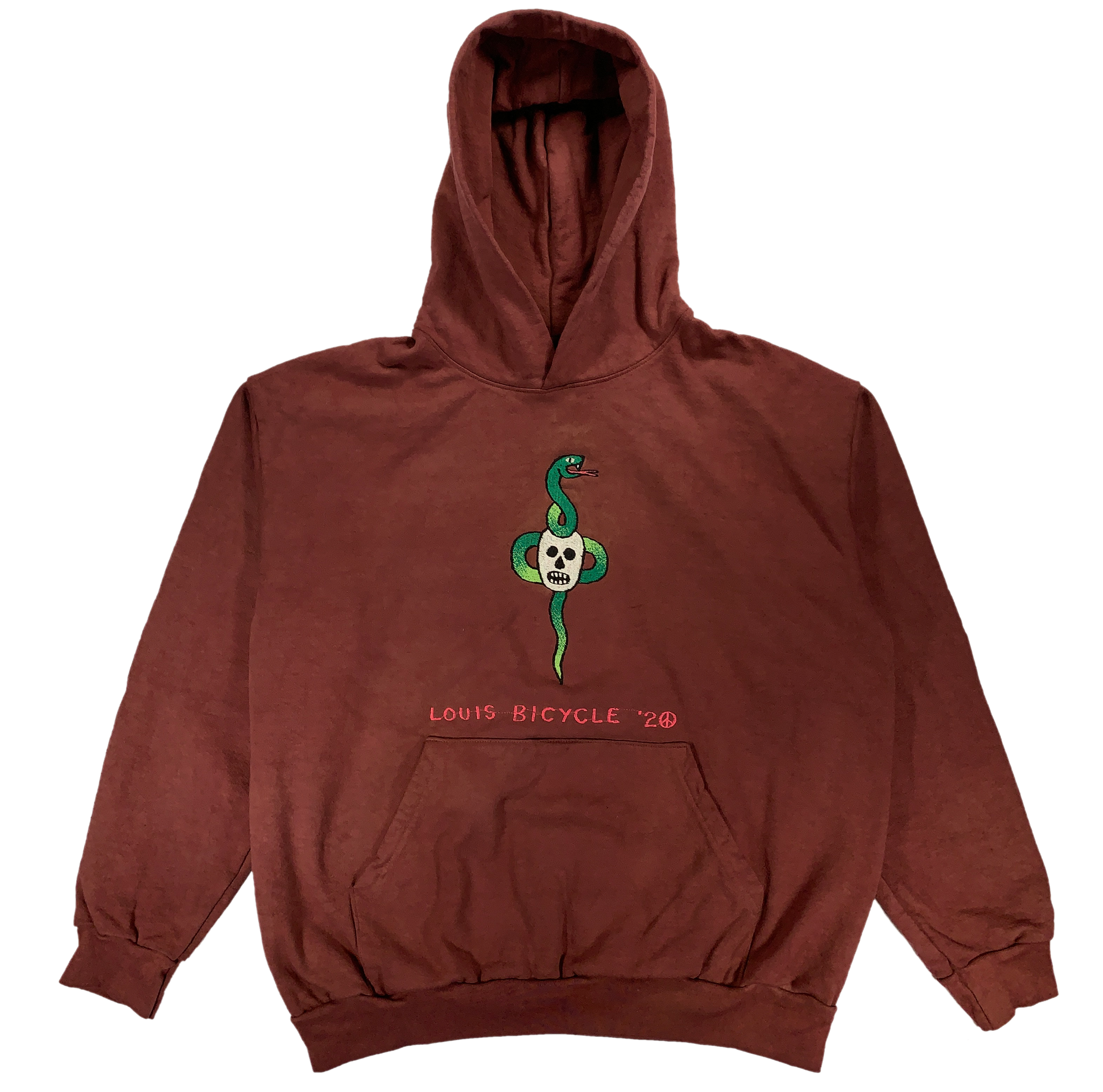 Embroidered and Dyed Hoodie - XL
