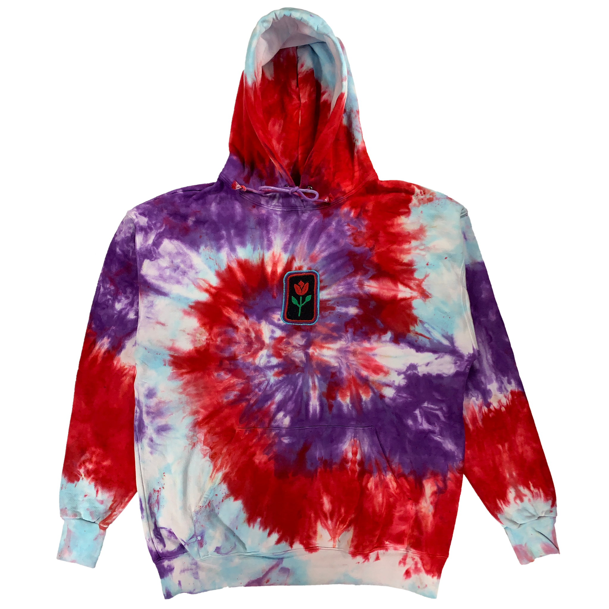 Embroidered and Dyed Hoodie - XL