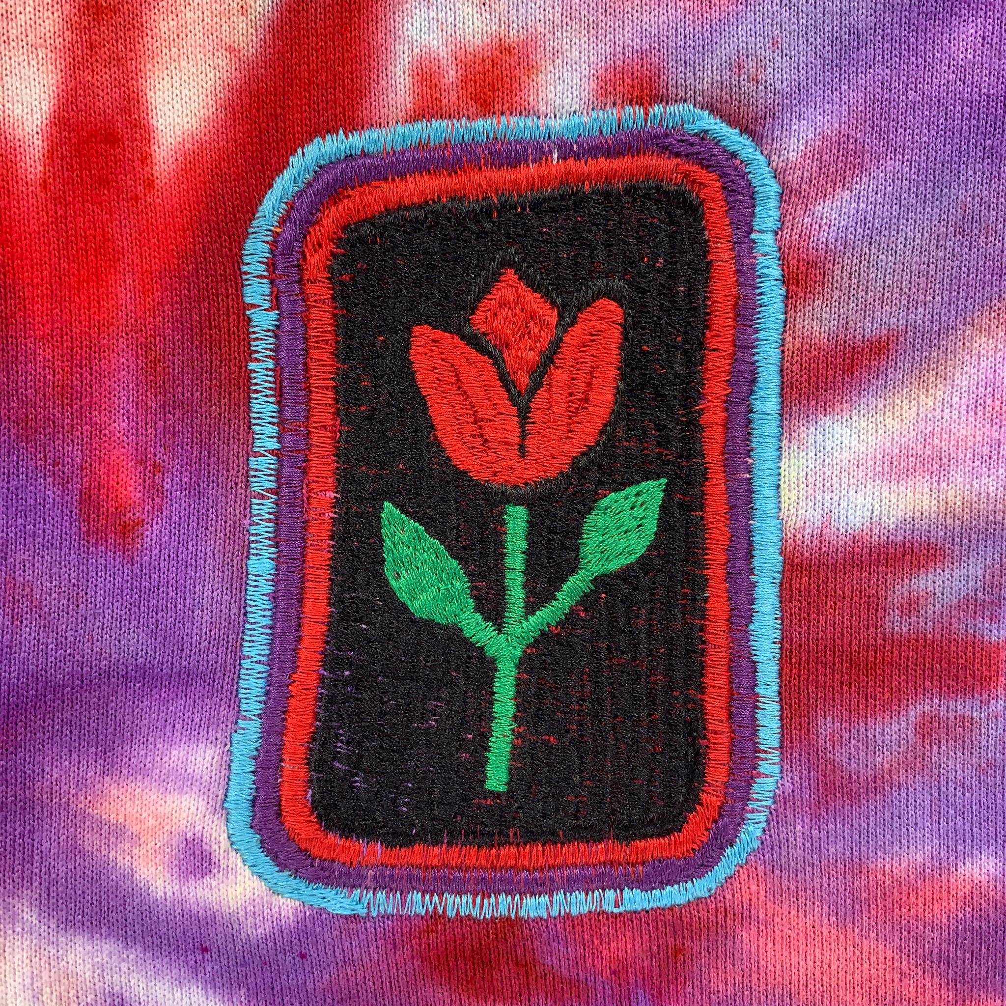 Embroidered and Dyed Hoodie - XL