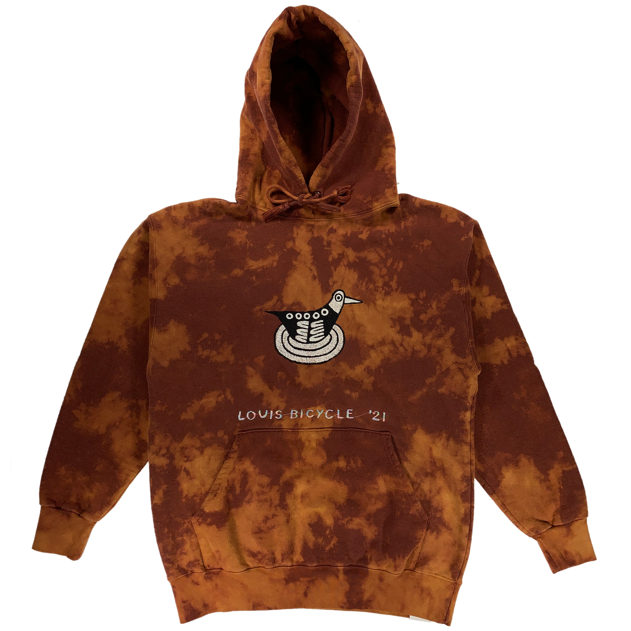 Embroidered and Dyed Hoodie - M