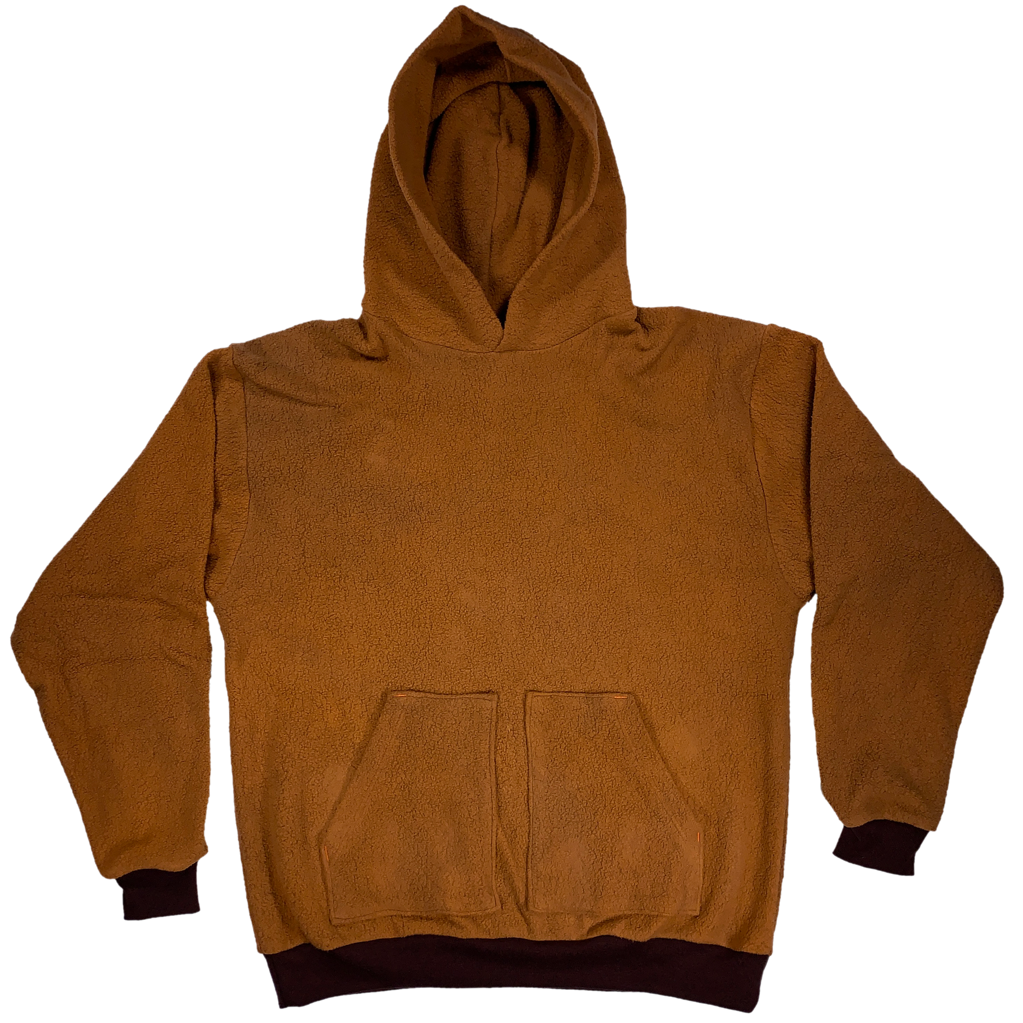 Home sewn organic cotton fluffy sherpa hoodie - L