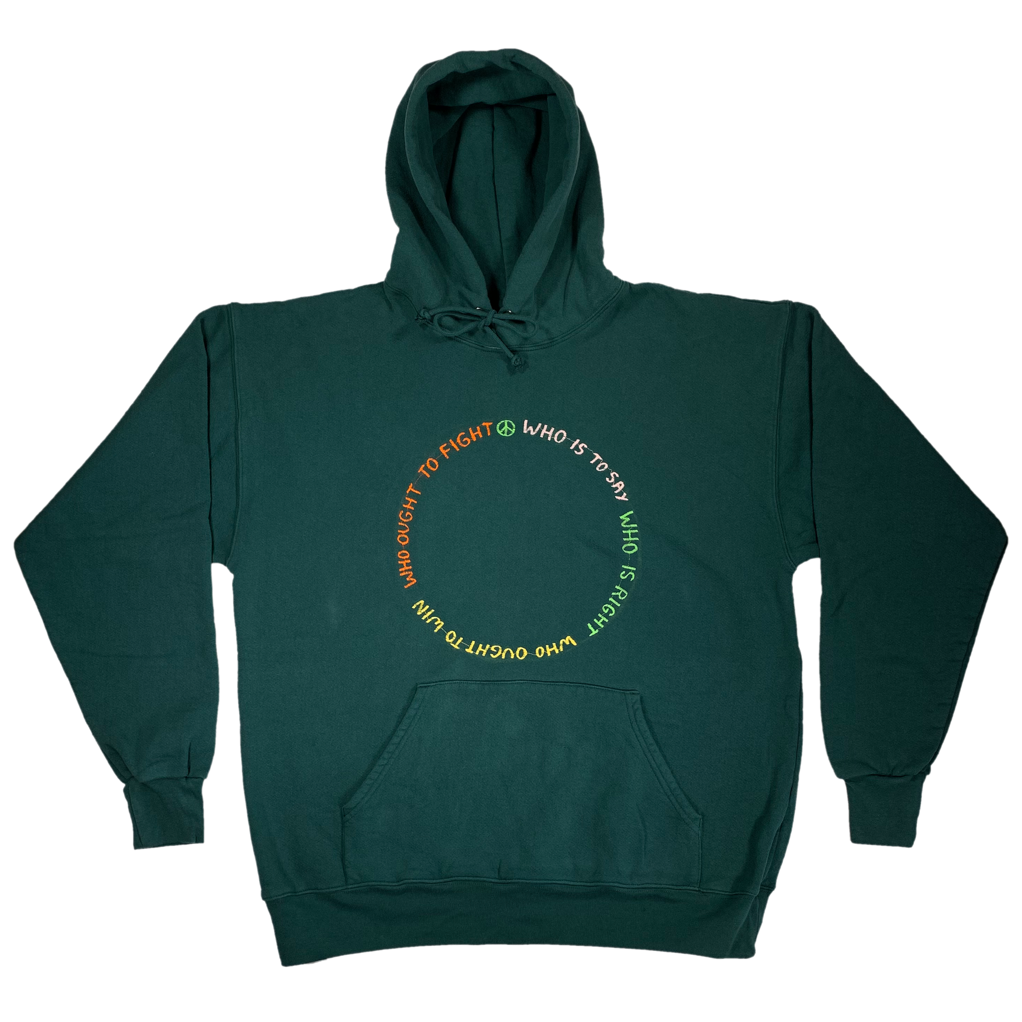 Embroidered (front + back) Heavy Cotton Hoodie - XL