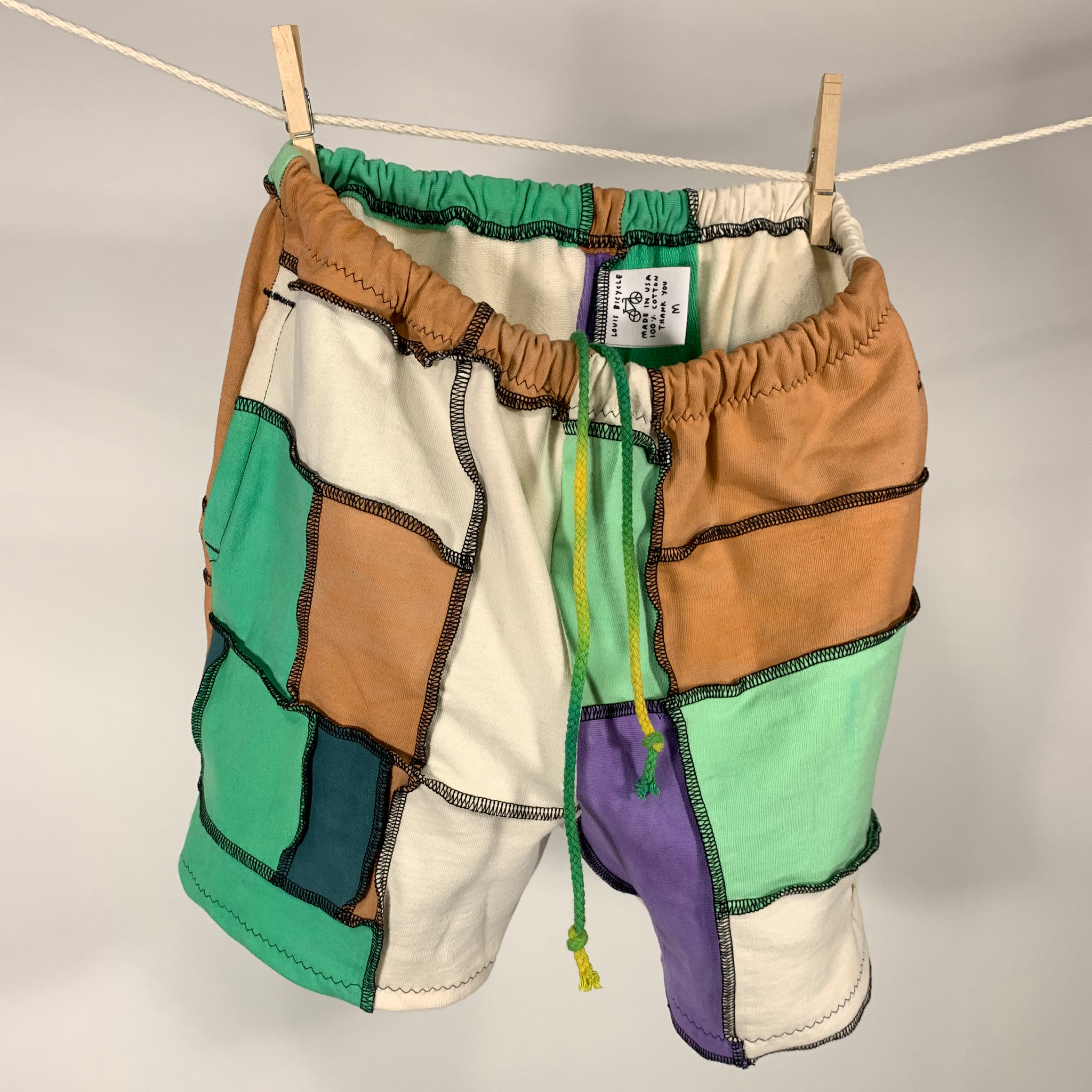 organic cotton embroidered shorts - M