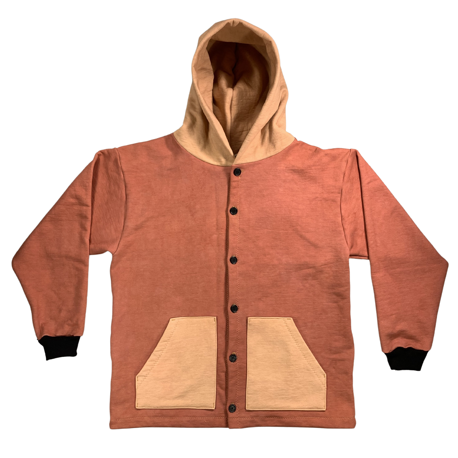 organic cotton hooded jacket - L