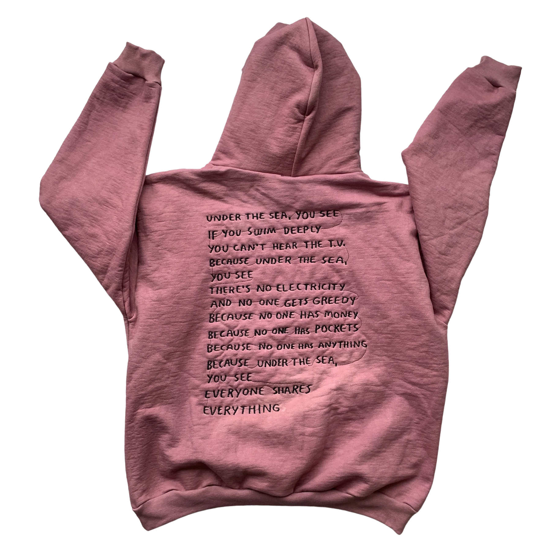 heavy fleece hoodie - organic usa cotton - embroidered - 2X