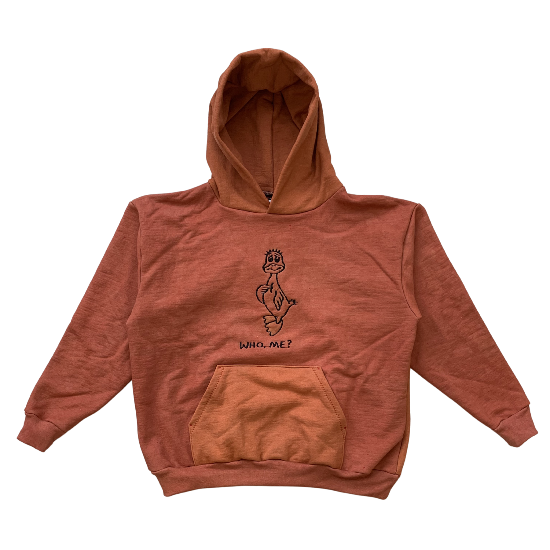 heavy fleece hoodie- organic usa cotton - embroidered - S WIDE