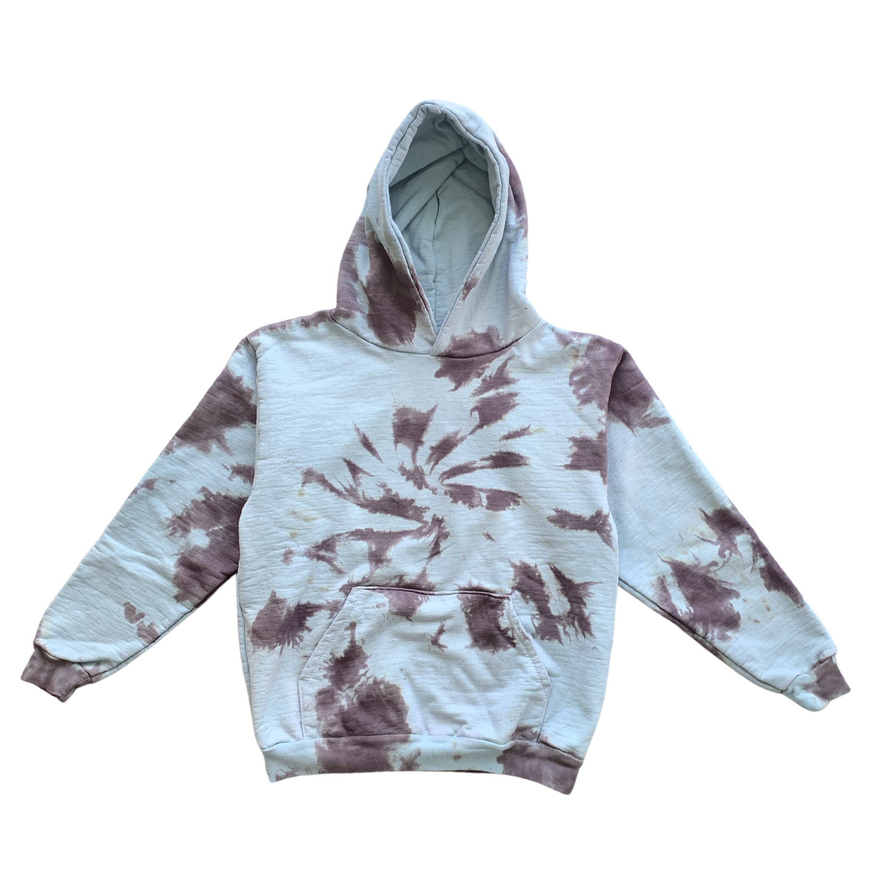 heavy fleece hoodie - organic usa cotton - tie dyed - M