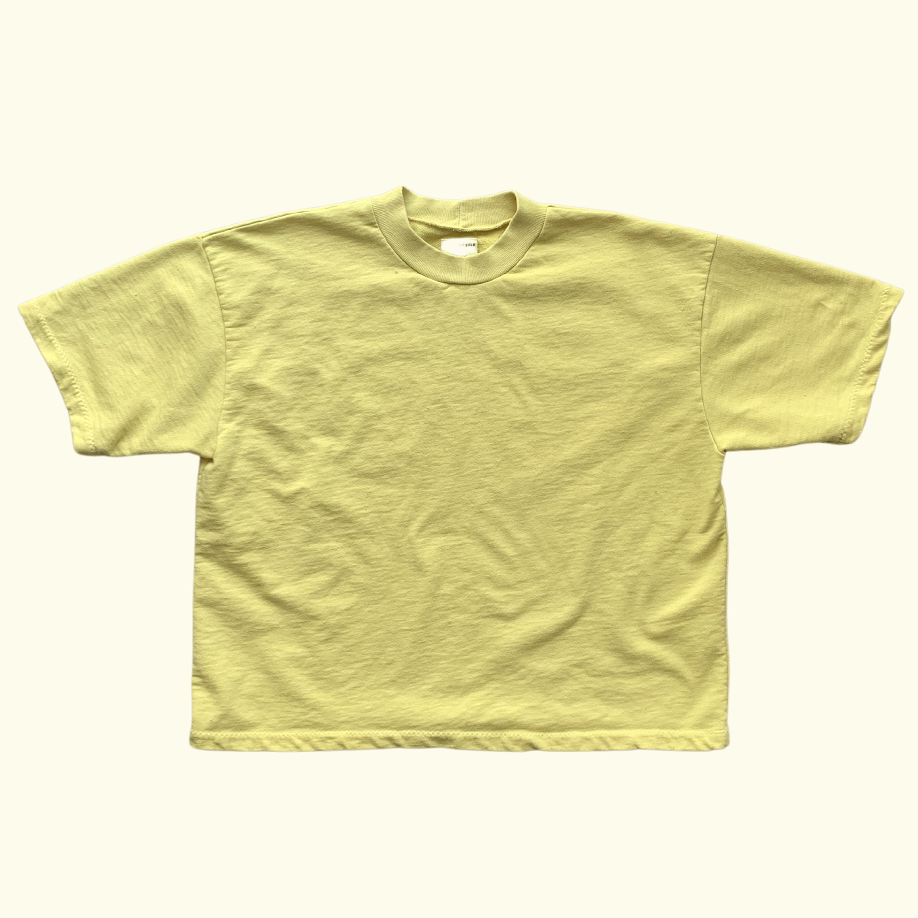 french terry heavy tee - organic usa cotton - garment dyed - L SHORT