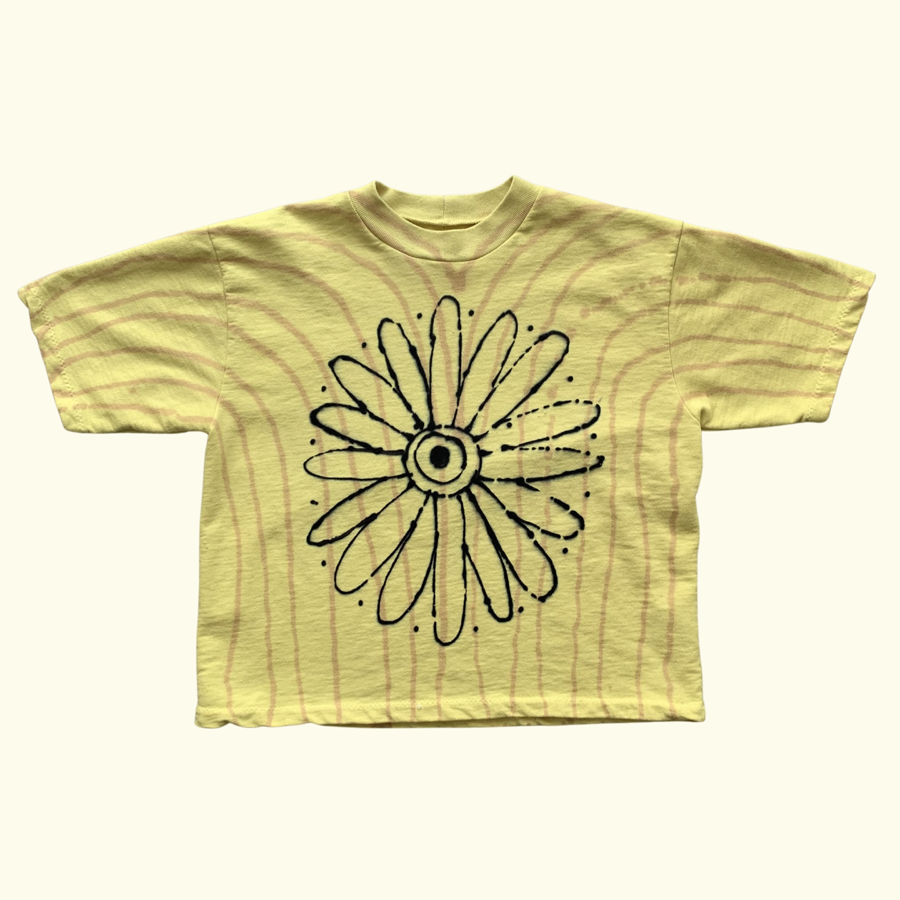 french terry heavy tee - organic usa cotton - garment dyed and dye painted - M SHORT