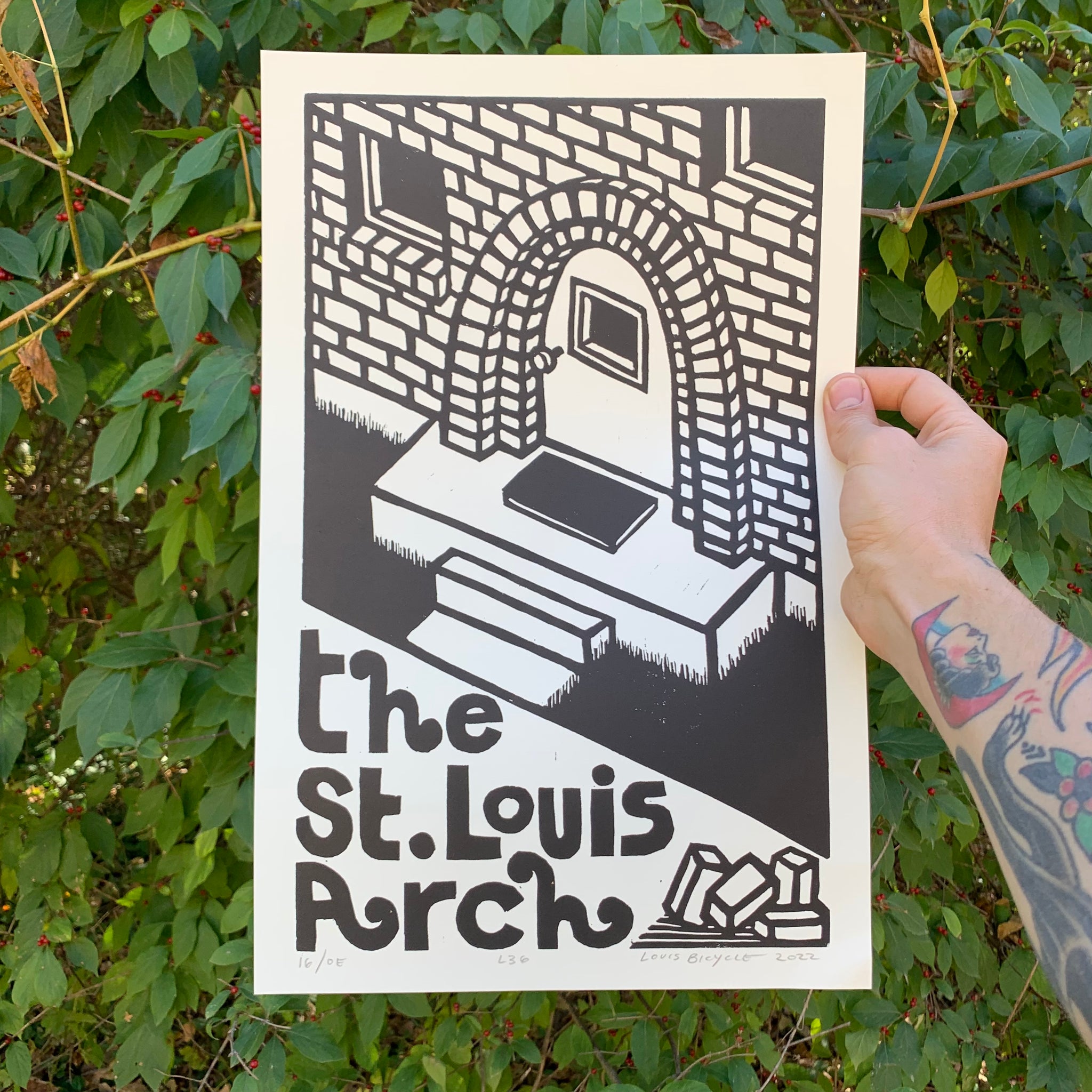 Block Print Poster / 11in x 17in / L36