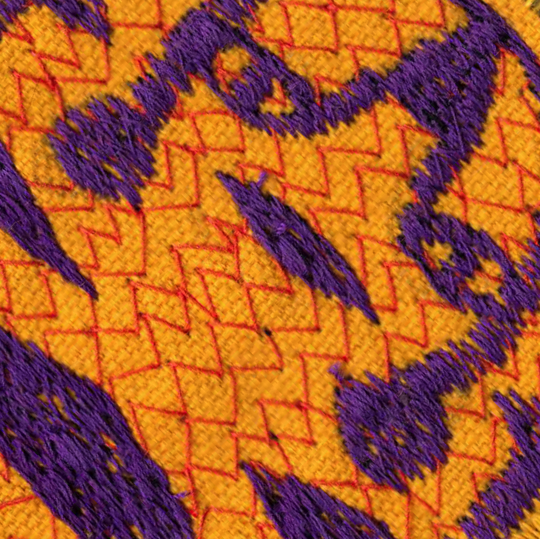 Freehand embroidered tiger patch